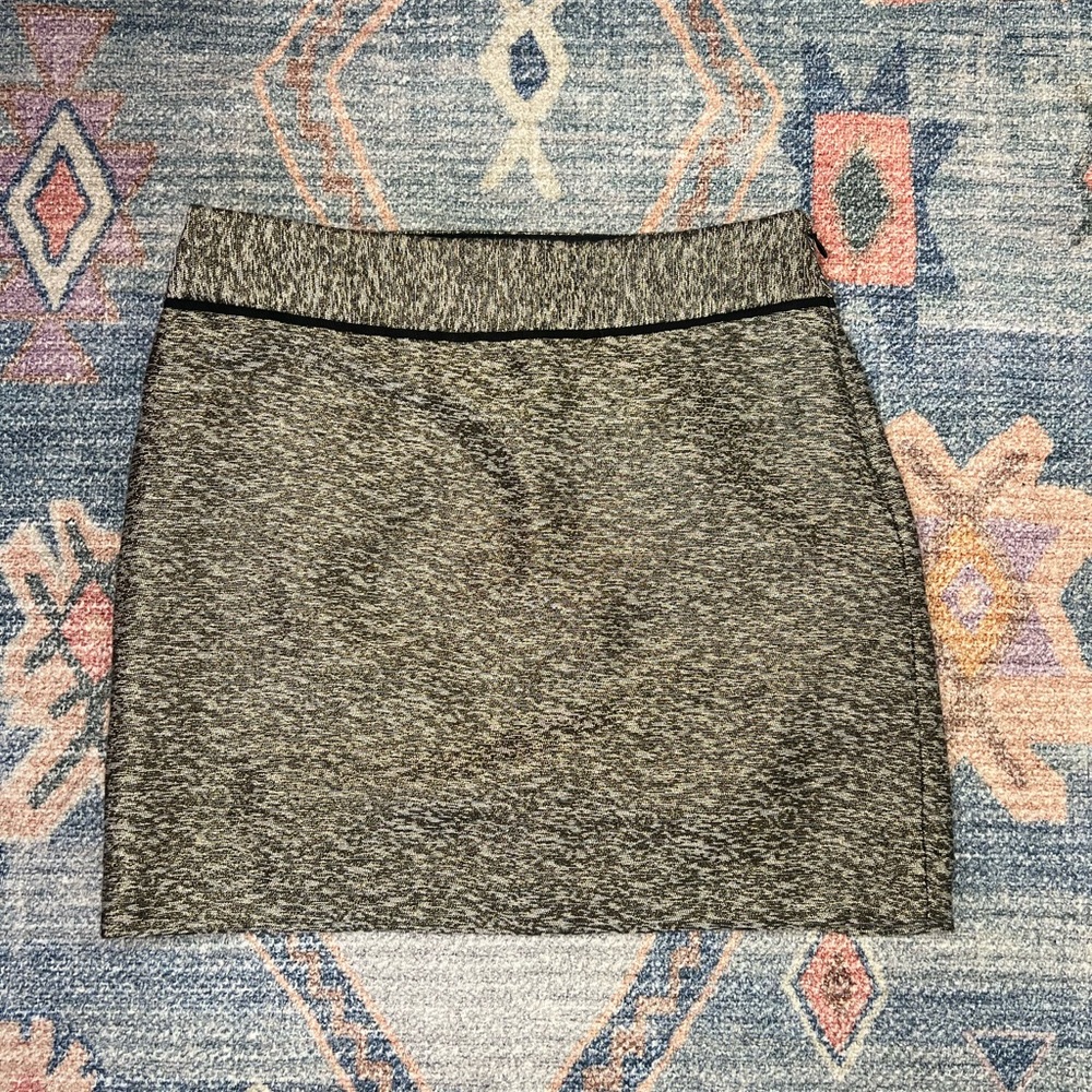 The Limited Black and Gold Pencil Mini Skirt